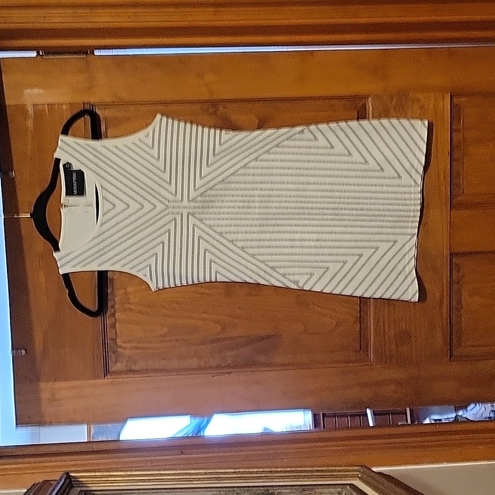 Black and white racetrack mini dress